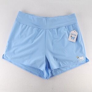 GOAT USA GU-1509 Athletic Shorts Womens Zipper Pocket Carolina Blue XL NWT